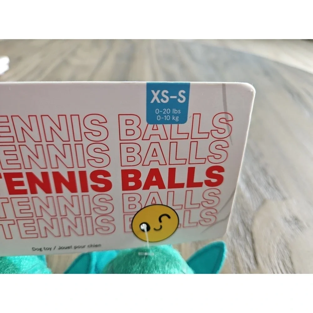 Bark Box XS-S Dope Tennis Balls Squeaky 420 Collection Green New